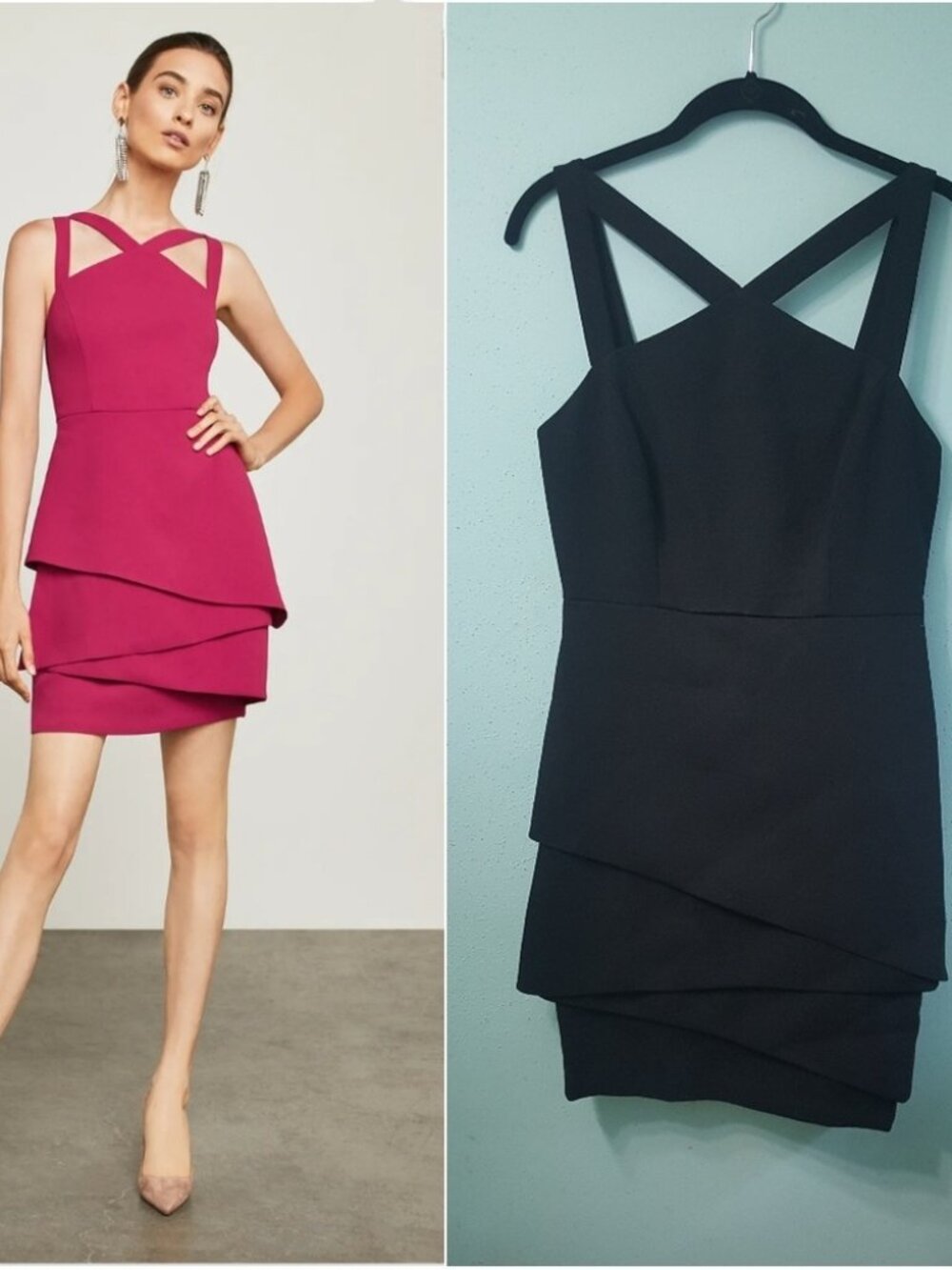 NWT BCBGMaxAzria Asymmetrical Peplum Sheath